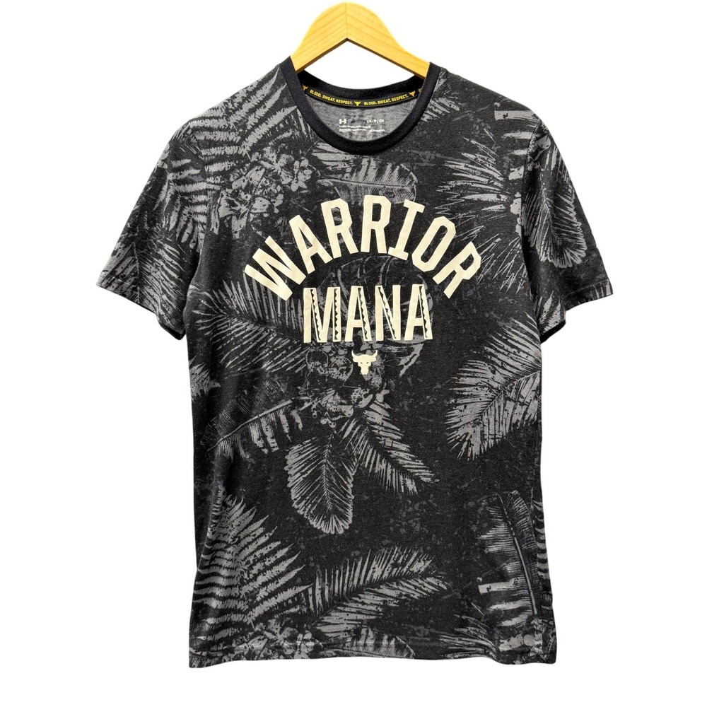 Under armour T-Shirt Mens Small Project‎ Rock Aloha Camo WARRIOR MANA Black Tee